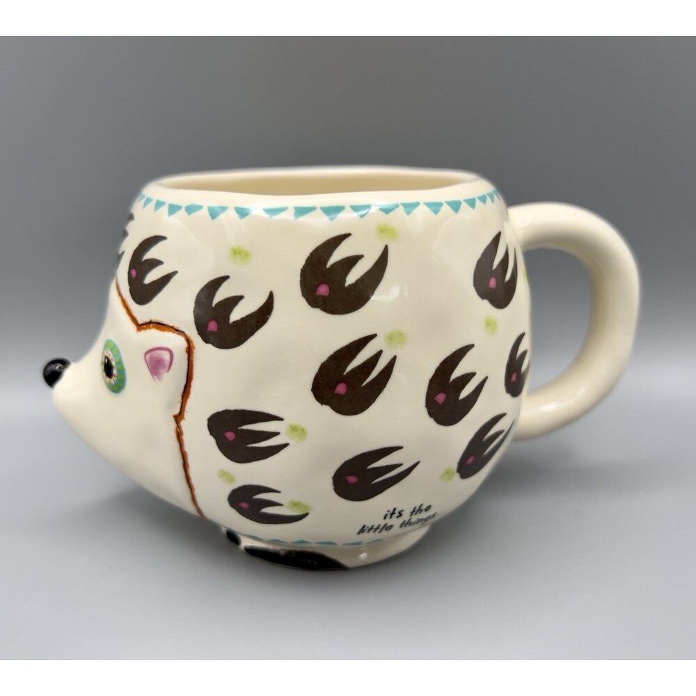 Cute Natural Life Oversized Coffee Mug Hedge Hog “It’s The Little Things”